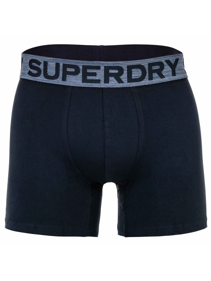 Superdry Комплект из 3 боксерских шорт темно-синего/серого цвета — фото 4