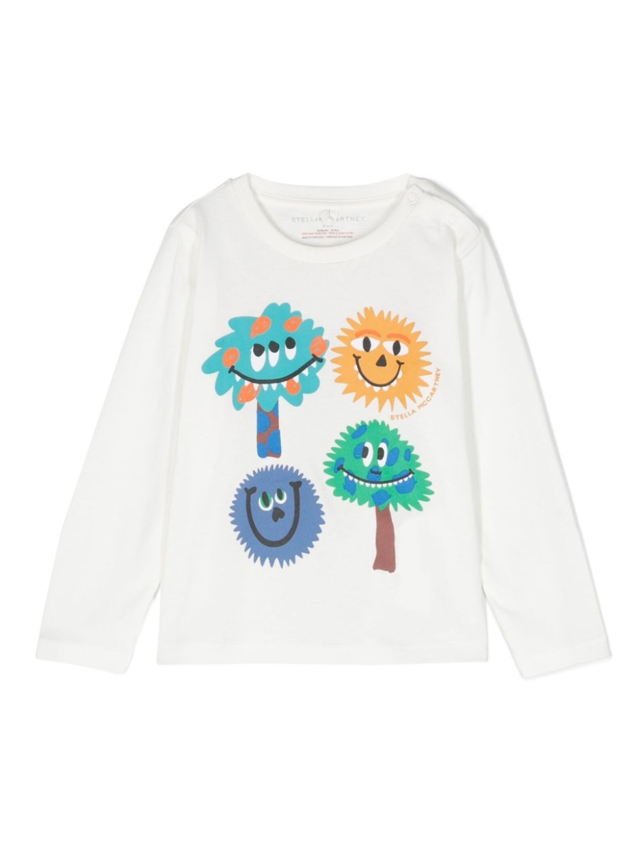 

Stella McCartney Kids футболка с принтом Monster Face, белый