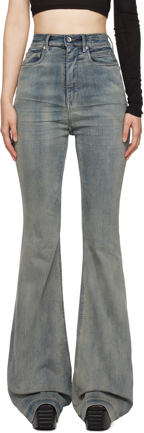 

Синие джинсы Porterville Bolan Bootcut Rick Owens DRKSHDW, Sky