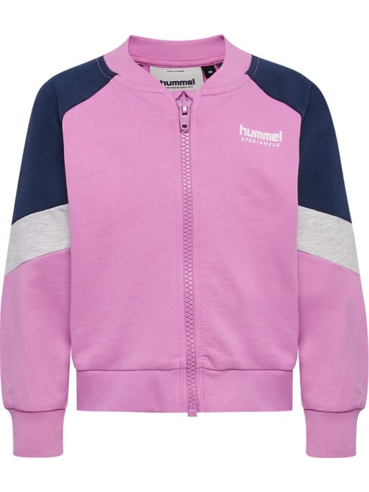 

Детская тренировочная куртка "Mini Loose Block Zip Jacket" фиолетового цвета Hummel