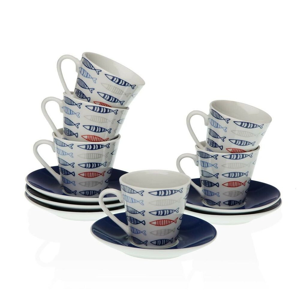 

Набор чашек и тарелок Versa Coffee Fish Porcelain (12 шт.)