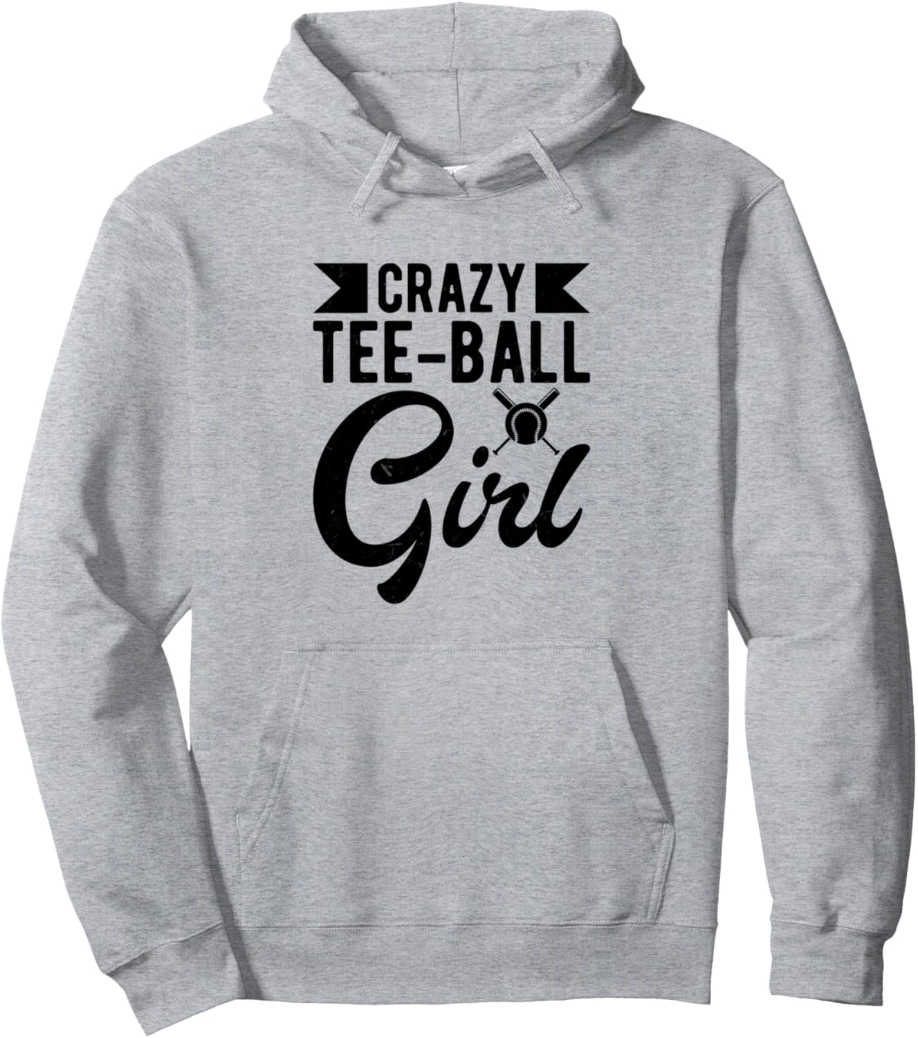 

Сумасшедшая девочка, играющая в ти-бол, толстовка с надписью Девочка, играющая в ти-бол Teeball Girls, серый