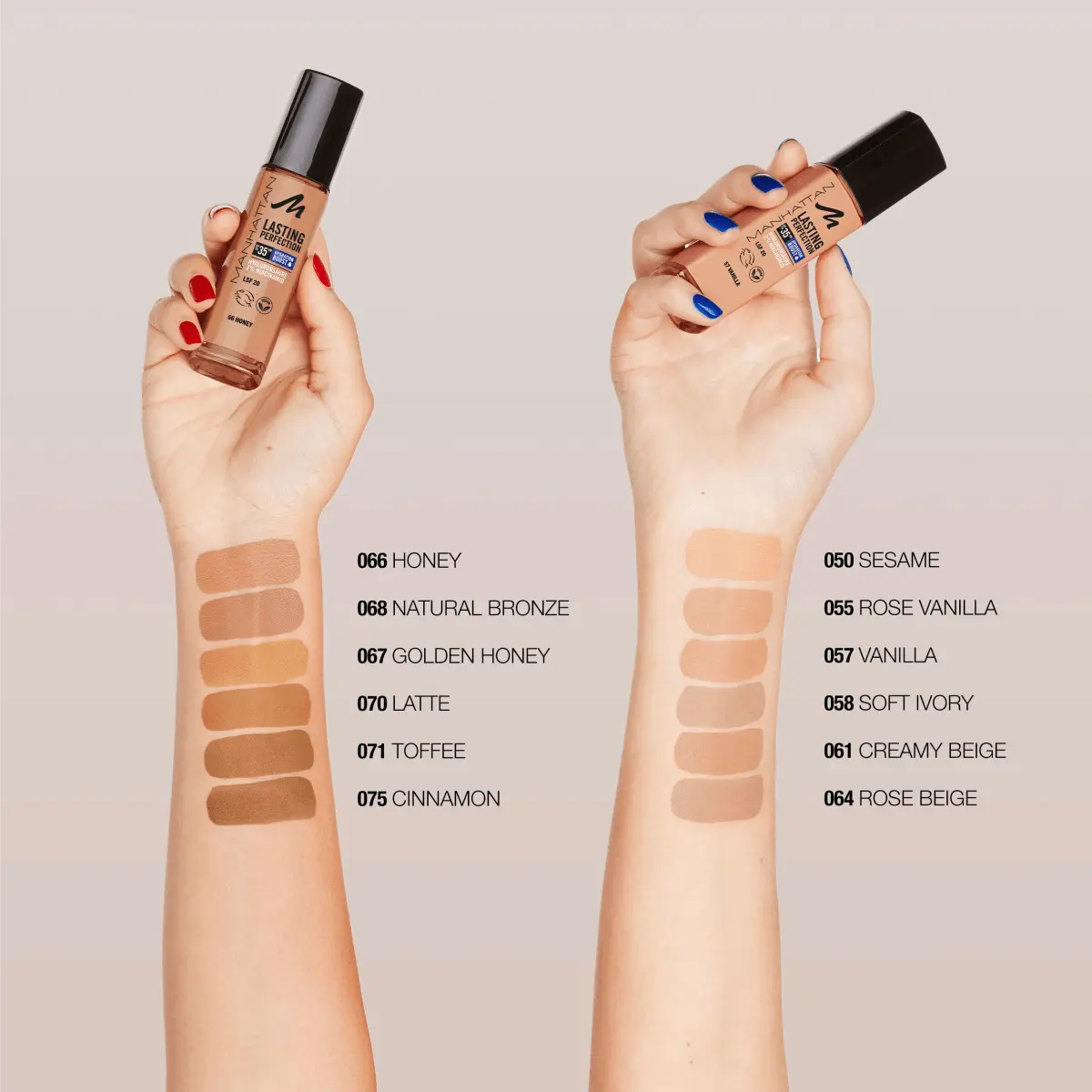 Тональный крем Lasting Perfection 57 Vanilla LSF 20 30 мл MANHATTAN Cosmetics — фото 4