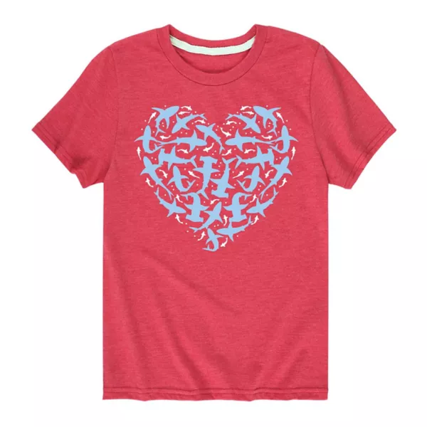 

Футболка с принтом «Акулы» для мальчиков 8-20 лет Licensed Character, красный