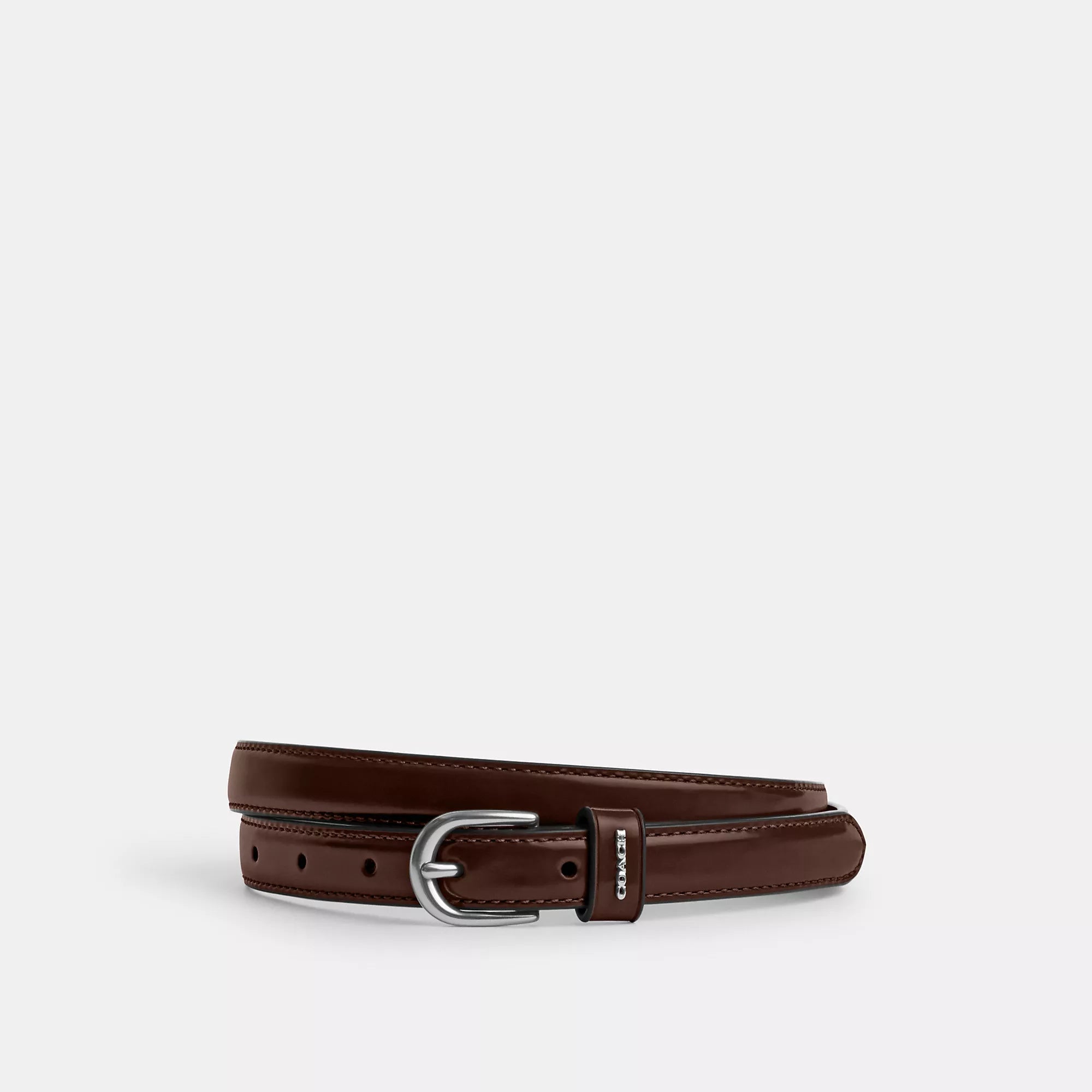 

Ремень Coach Outlet Classic с пряжкой, 18 мм, цвет silver/maple