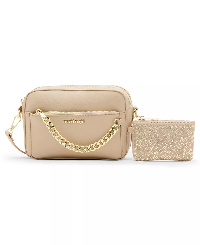 

Сумка для фотоаппарата Tara Zipper Crossbody Madden Girl, коричневый/бежевый