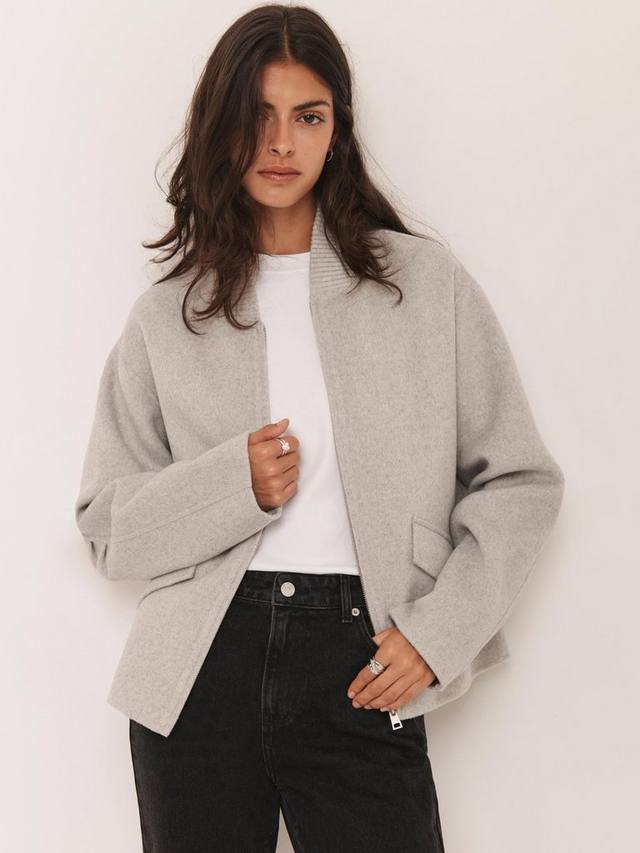 

Минималистичная куртка из шерстяной смеси Mint Velvet, Grey