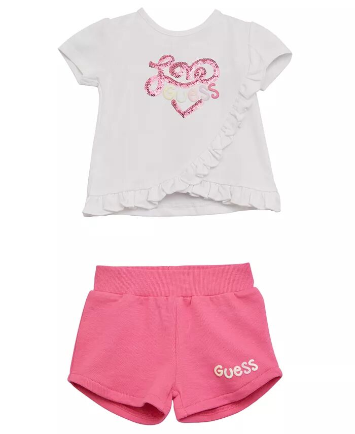 

Комплект с короткими рукавами и шортами для девочек GUESS