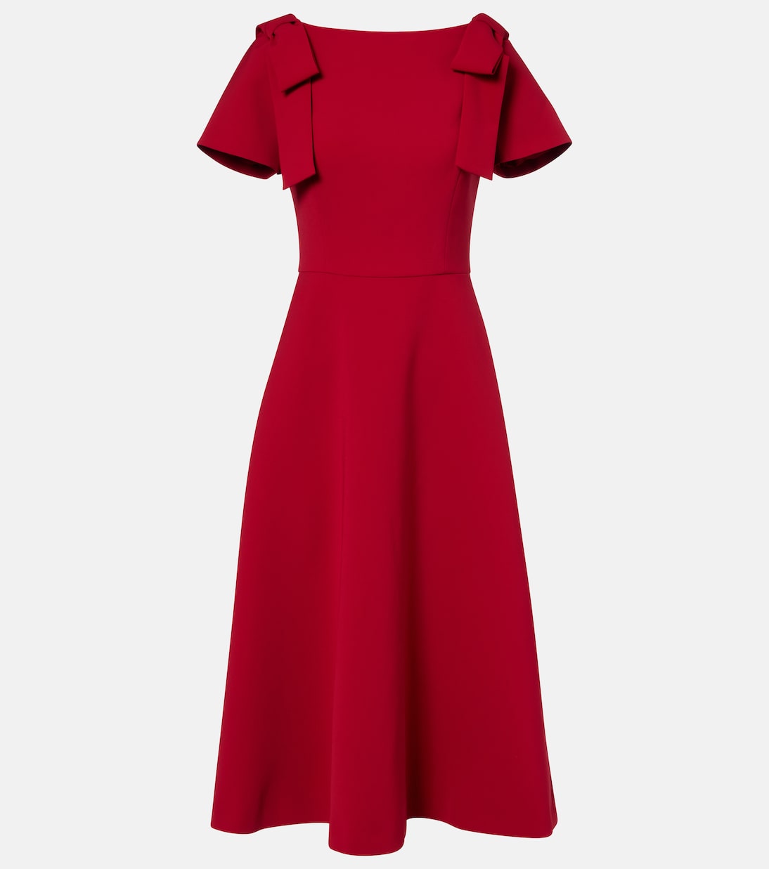 

Платье миди из крепа с бантом Carolina Herrera, Garnet
