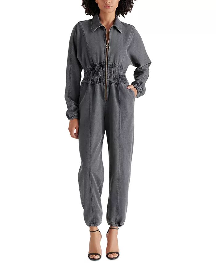 

Женский джинсовый комбинезон Coya Smock-Waist Steve Madden, черный
