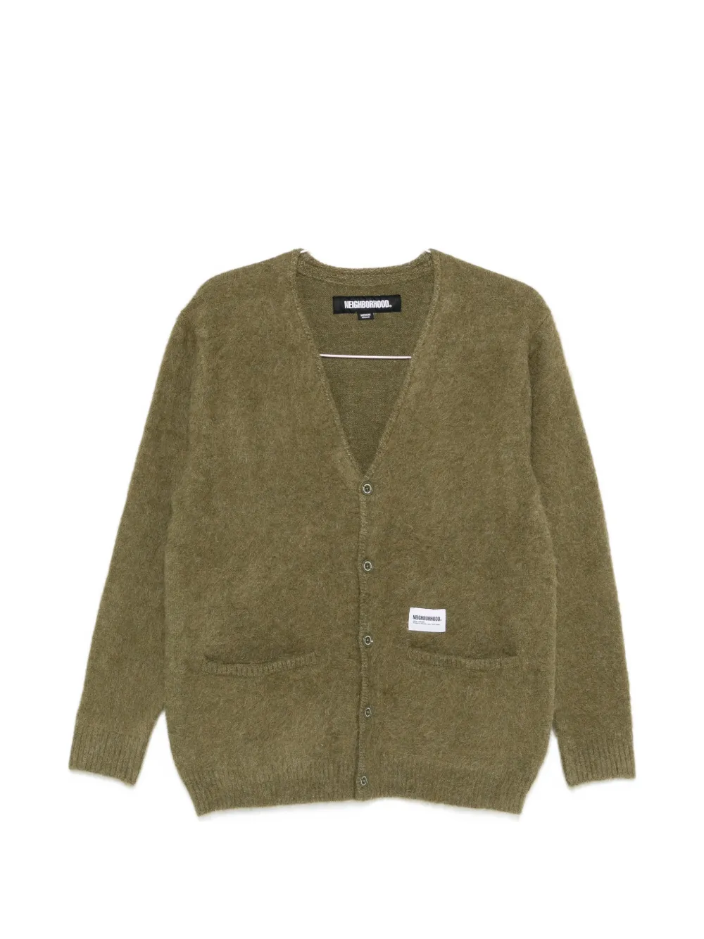 

Кардиган с V-образным вырезом и карманами Neighborhood, зеленый