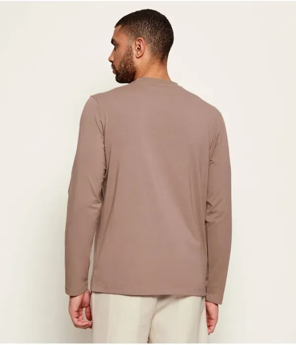Футболка с длинным рукавом regular fit Boss Green, коричневый — фото 3