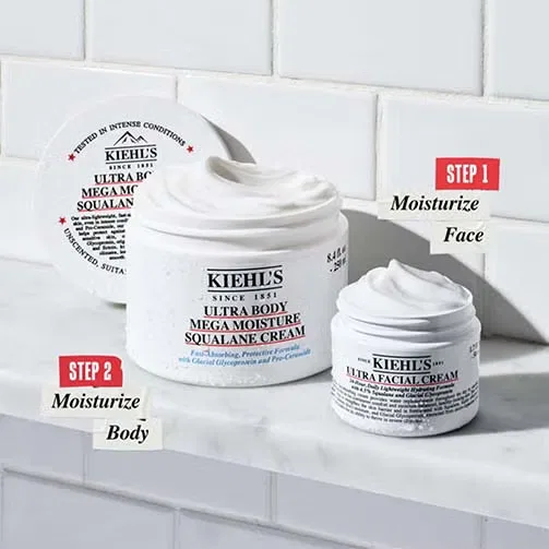Набор для ухода за кожей лица и тела с кремами Ultra Facial Cream и Body Squalane Cream Kiehl's — фото 2