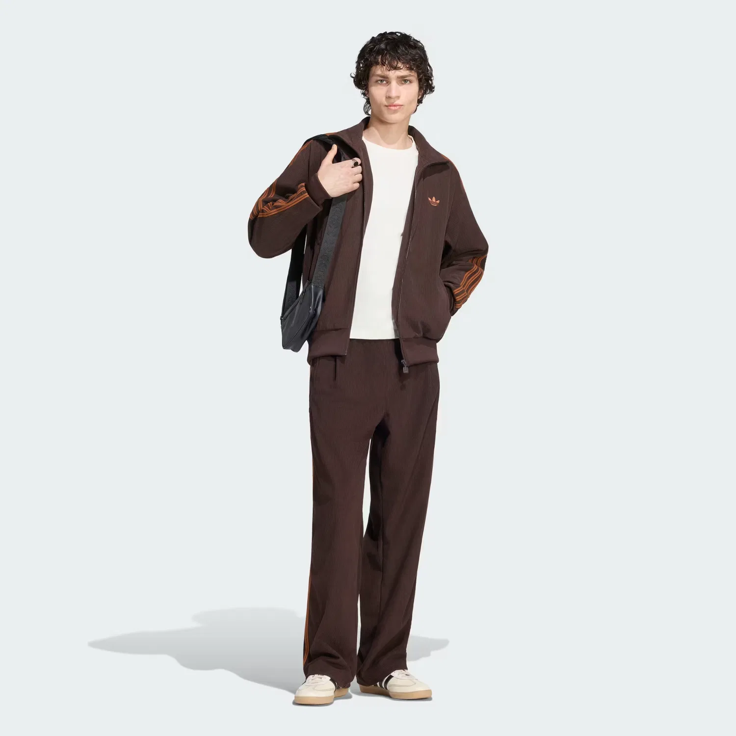 Мужская вельветовая олимпийка Firebird Adidas Originals, Aurora Coffee — фото 4