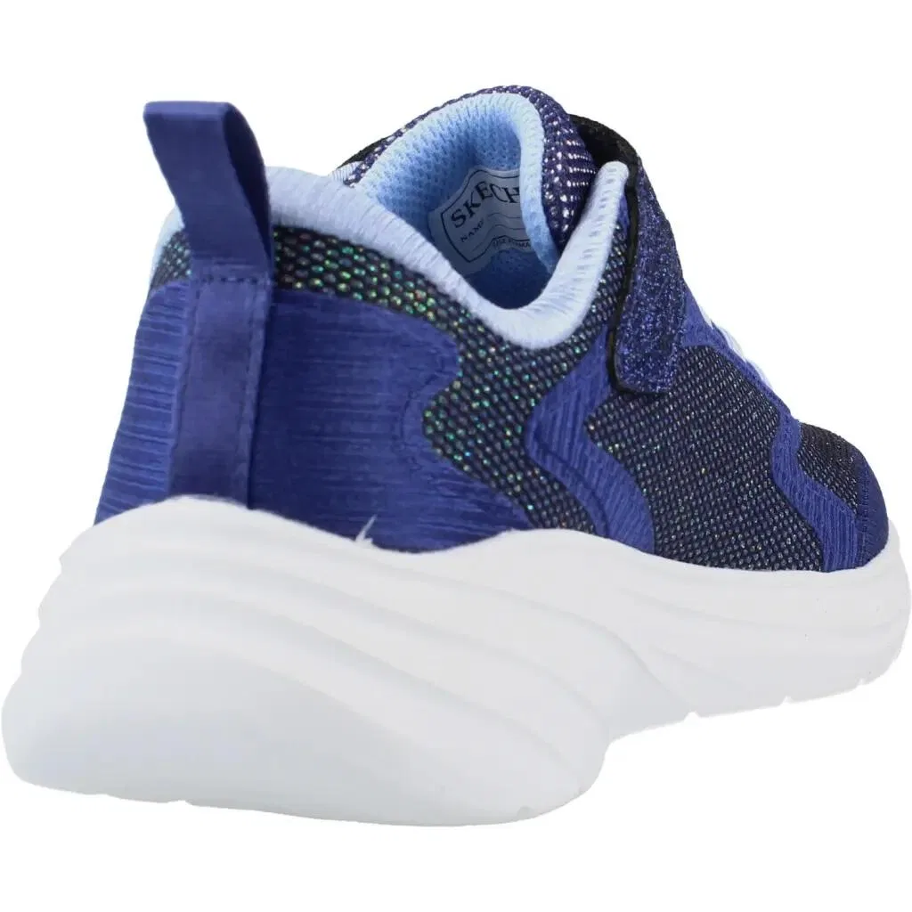 Детские кроссовки для девочек с блестящим верхом Wave 92 Skechers, Konigsblau Pastellblau — фото 3