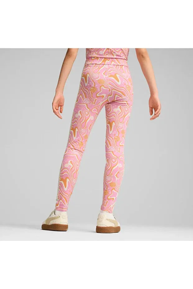 Детские леггинсы с принтом Lava Land Leggings Puma, Pink — фото 2