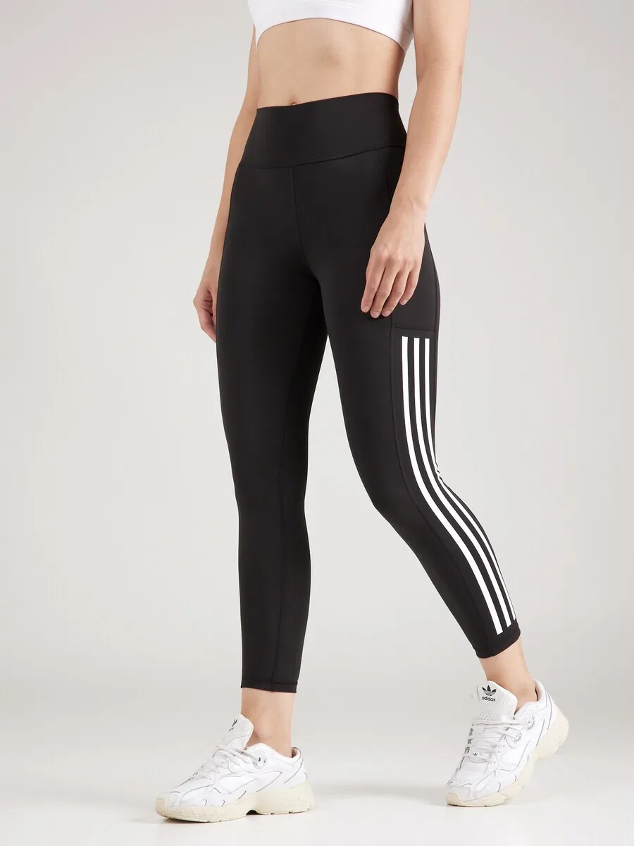 Спортивные брюки-скинни ADIDAS PERFORMANCE 'Optime 2.0' черного цвета — фото 3