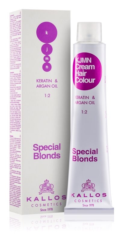 

Краска для волос Kallos KJMN Hair Colour Keratin & Argan Oil Special Blonds, 12.0 Special Ultra Blond, 100 мл