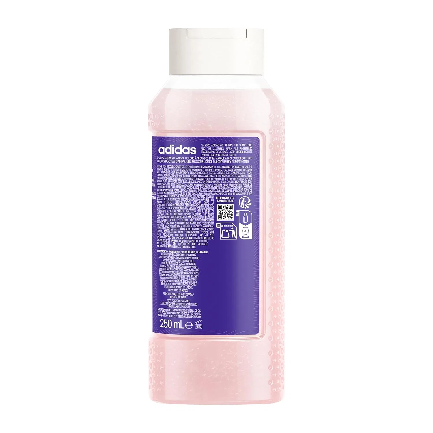 Гель для душа Active Skin & Mind Skin Rescue, adidas, 250 мл — фото 2