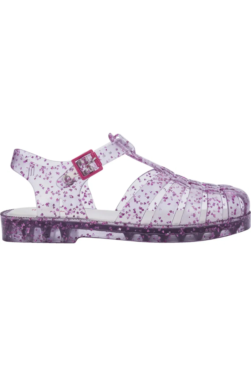 Сандалии детские с блестками Possession Mini Melissa, Glitter Purple Clear — фото 2