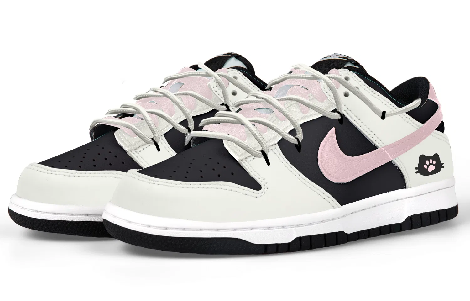 Детские кроссовки для скейтбординга Black Pink Dunk Nike — фото 4