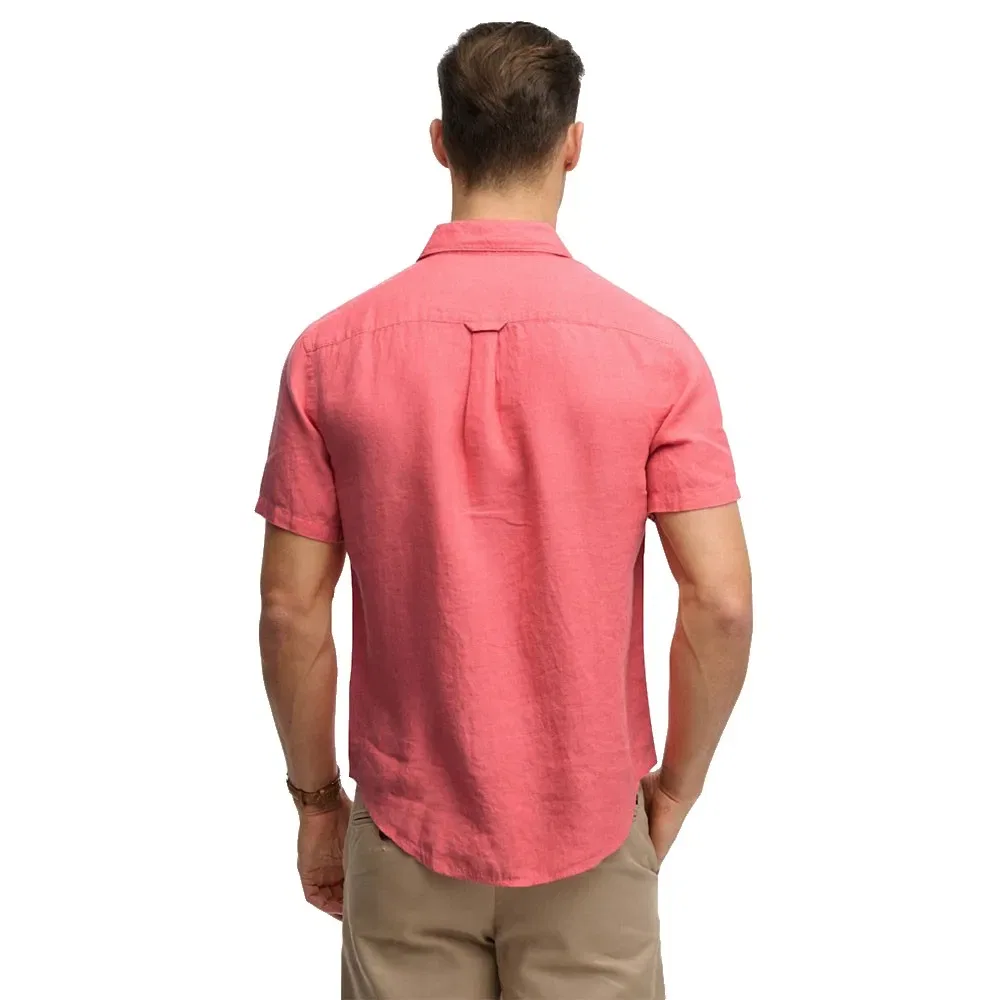 Рубашка с коротким рукавом Riviera Linen Superdry, розовый — фото 2
