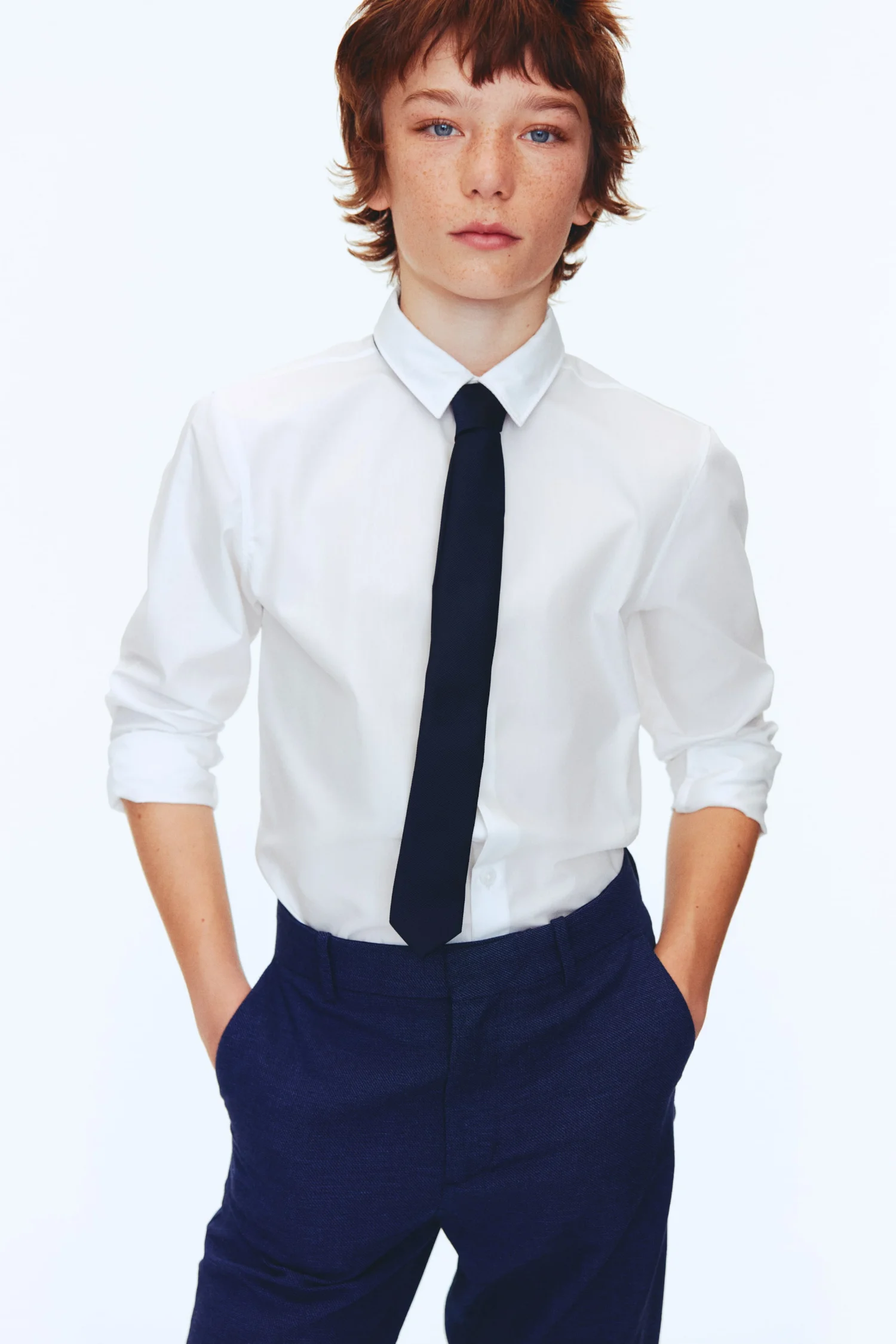 Рубашка с функцией легкой глажки H&M, белый