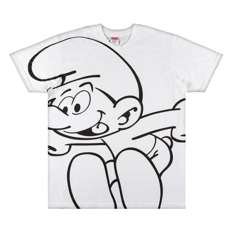 

Футболка Supreme x Smurfs Tee 'White', белый