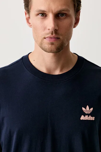 Футболка из мягкого хлопка Adidas Originals, синий — фото 4
