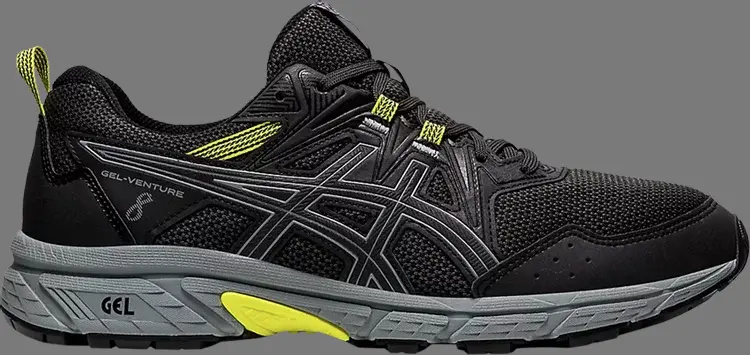 

Кроссовки gel venture 8 'graphite grey yellow' Asics, серый