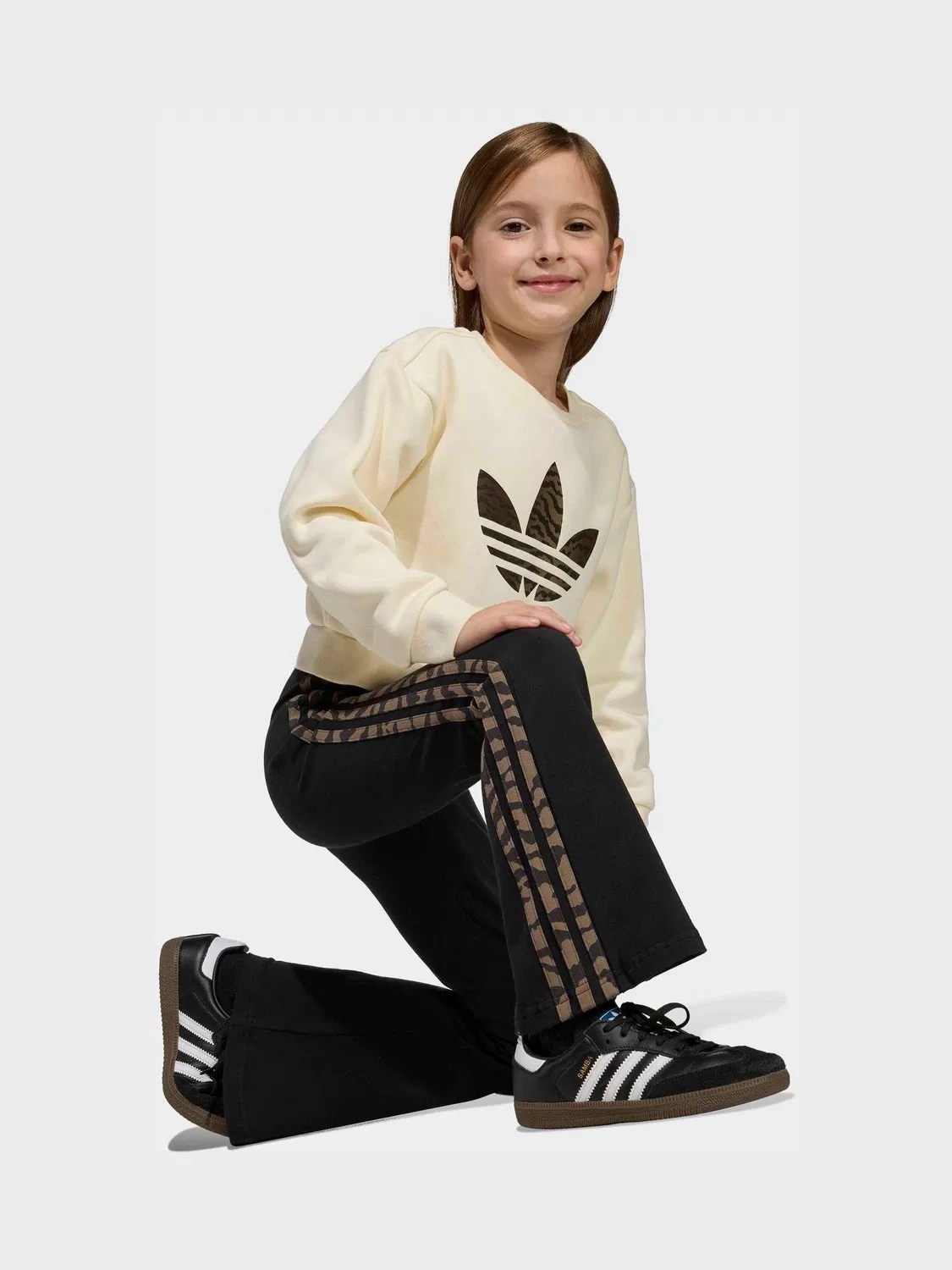 Детский спортивный костюм adidas Originals Brown Animal, коричневый — фото 3