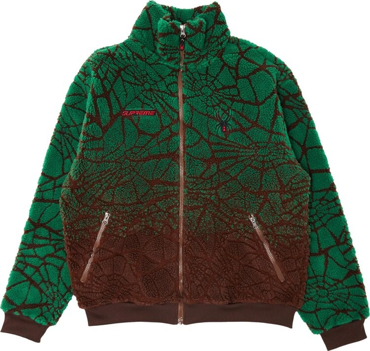 

Куртка Supreme x Spyder Web Polar Fleece Jacket 'Brown', коричневый