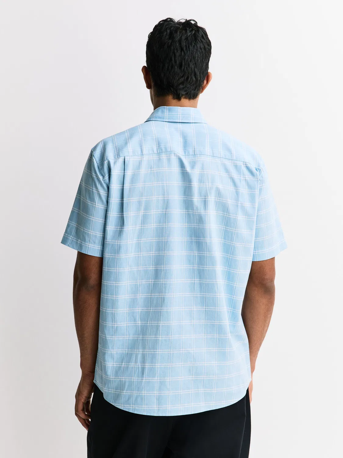 Рубашка с клеткой, Regular Fit, Light Blue Windowpane Next, голубой — фото 2