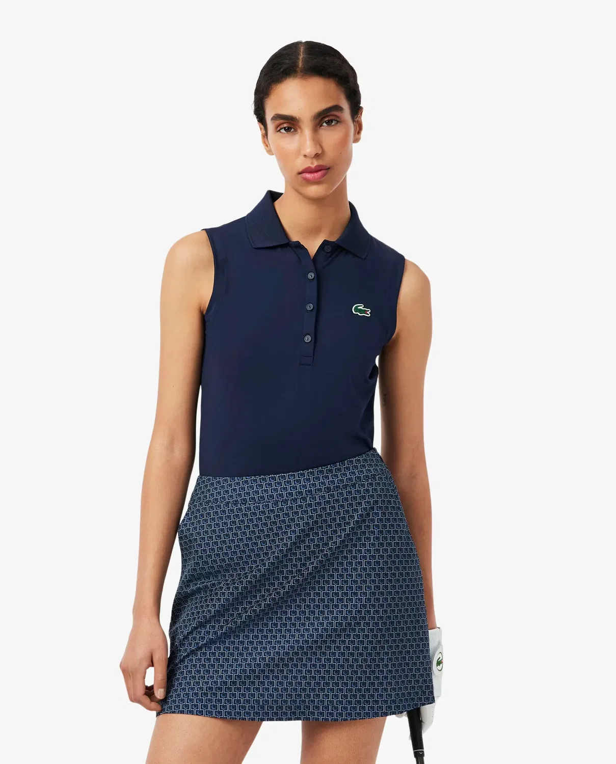 Поло Lacoste Azul Marino, из переработанного полиэстера, темно-синее