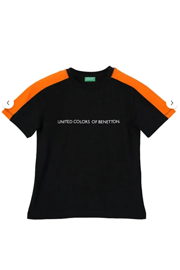 Детская футболка с принтом Benetton, Black