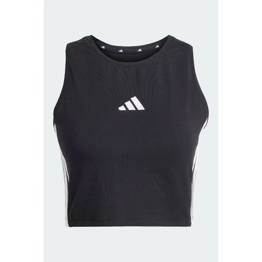 Спортивный топ с принтом adidas W 3S PAD TK BLACK, Черный — фото 4