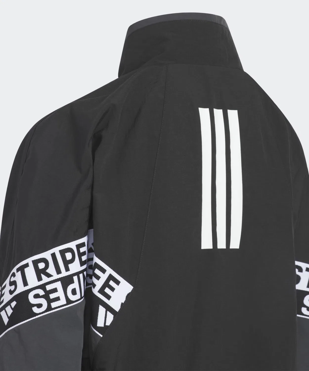 Детская куртка из полиэстера с принтом, свободного кроя, с капюшоном, Adidas, Black — фото 4