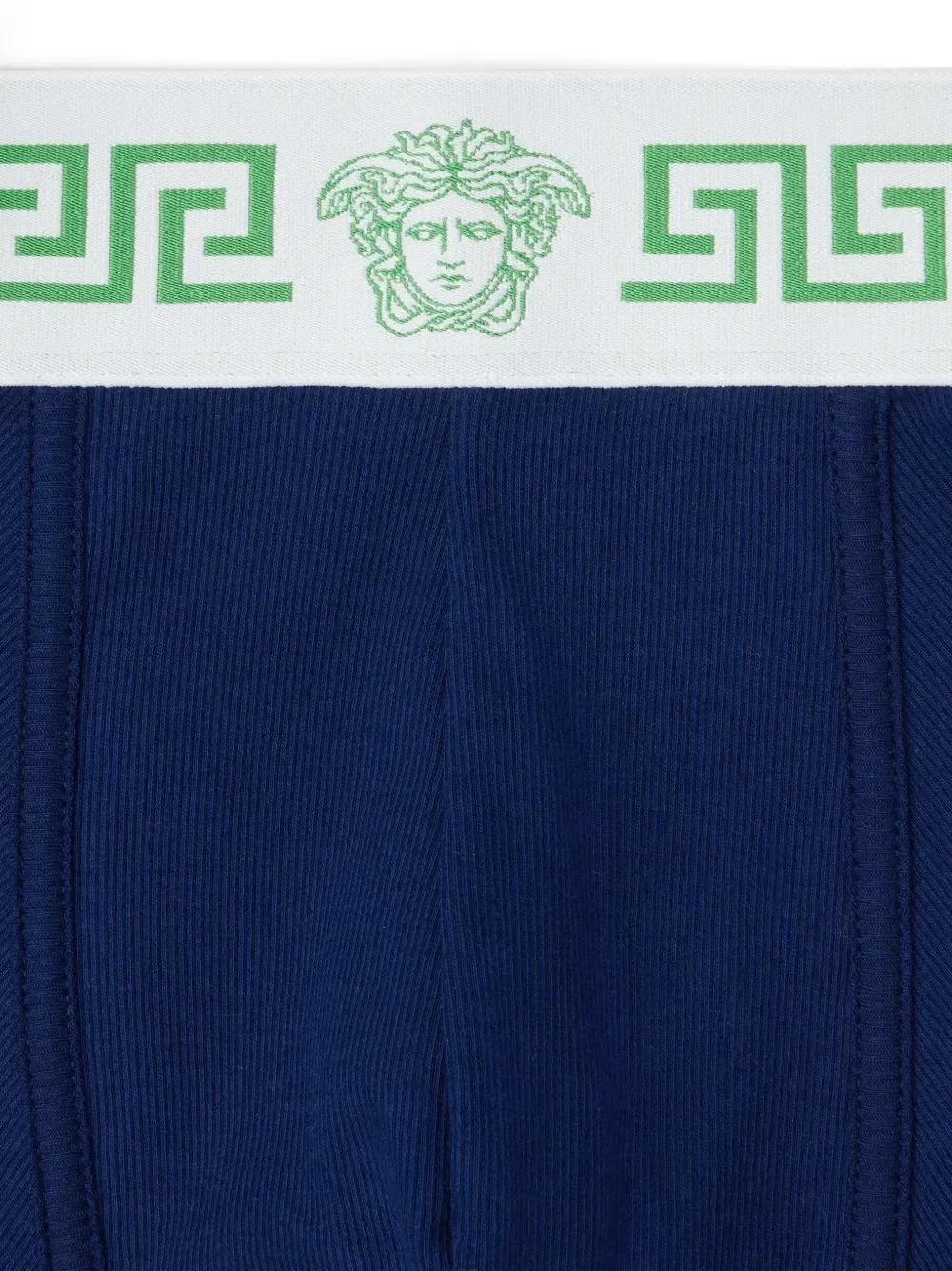 Хлопковые трусы в рубчик VERSACE, синий — фото 4