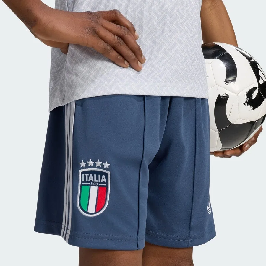 Детские шорты с принтом Performance JY5688 Italy 26 Away Kids Shorts adidas, Синий — фото 4