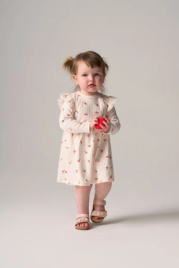 Детское платье для девочек с принтом Antique Rose Printed Bondberro, Rose