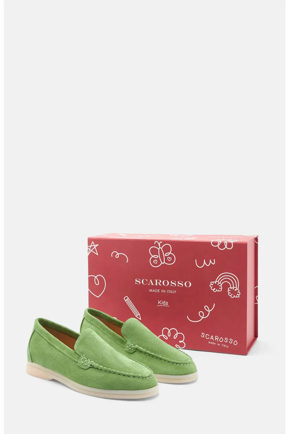 Туфли лоферы облегченные Ludovica Scarosso, Light Green - Suede — фото 2