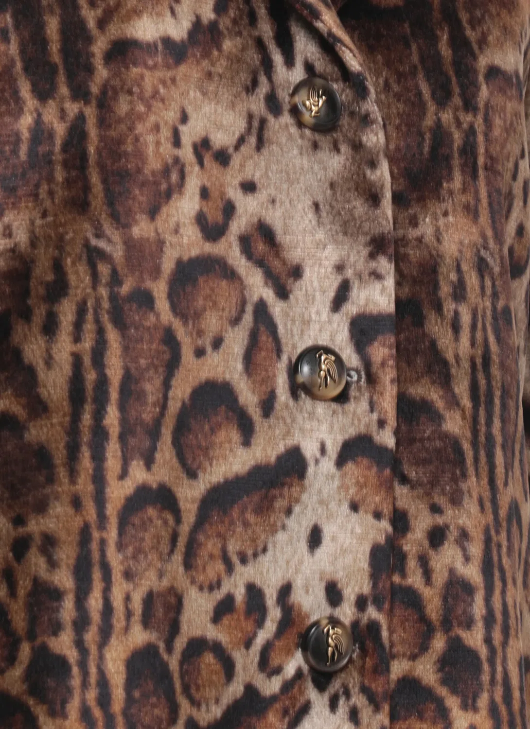 Женская стеганая куртка с принтом Animalier Etro, коричневый — фото 4