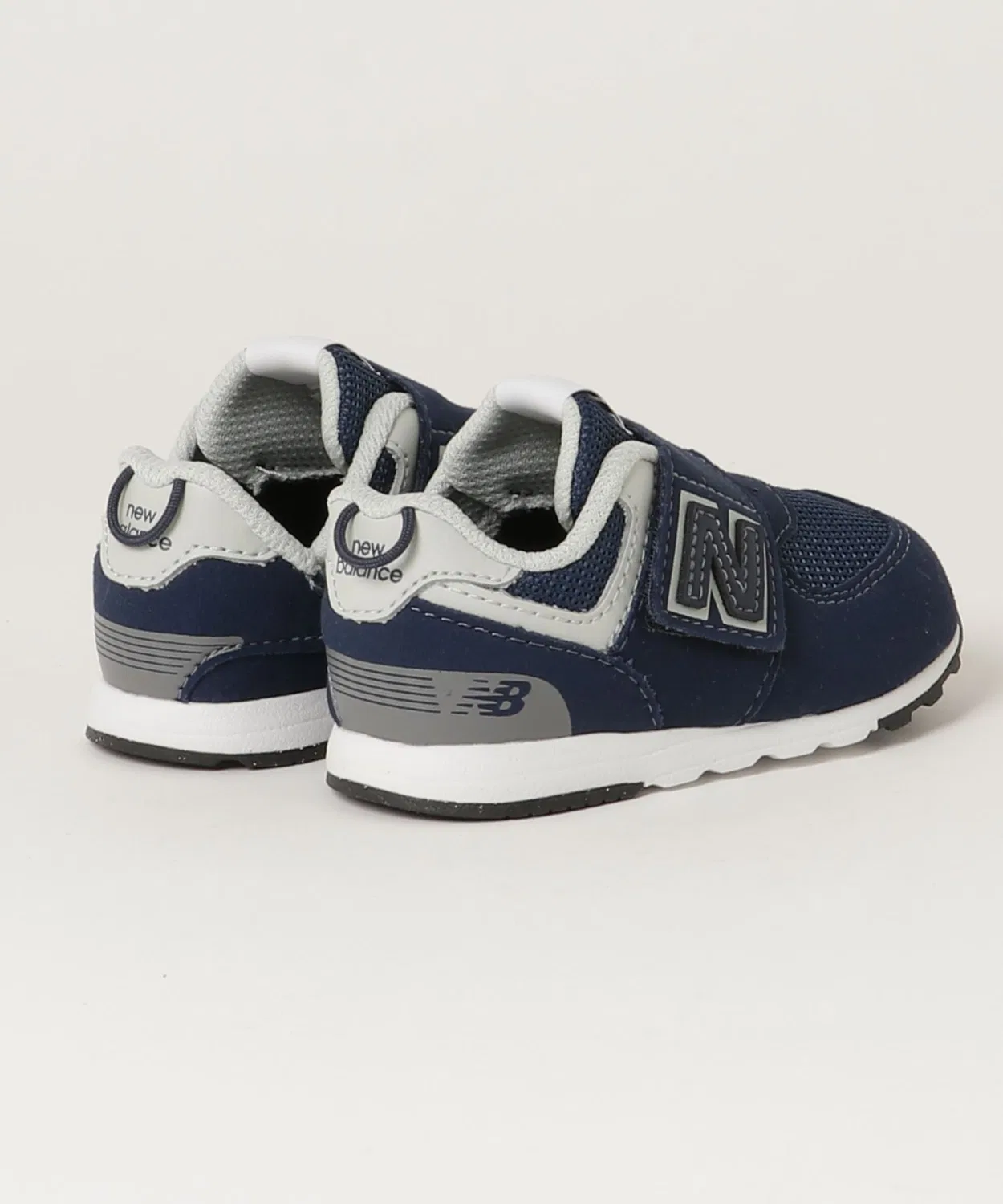 Детские кроссовки с липучками New Balance 574, Navy — фото 2
