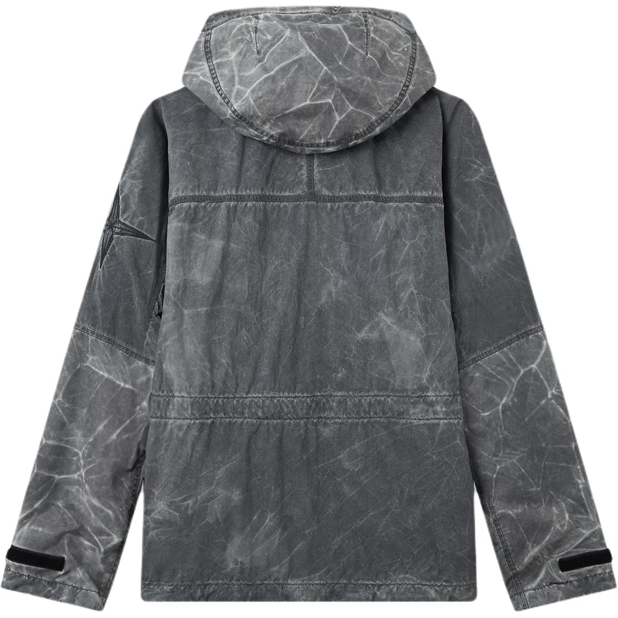 Мужская куртка с капюшоном, отстегивающаяся, средней посадки, STONE ISLAND, Black — фото 3