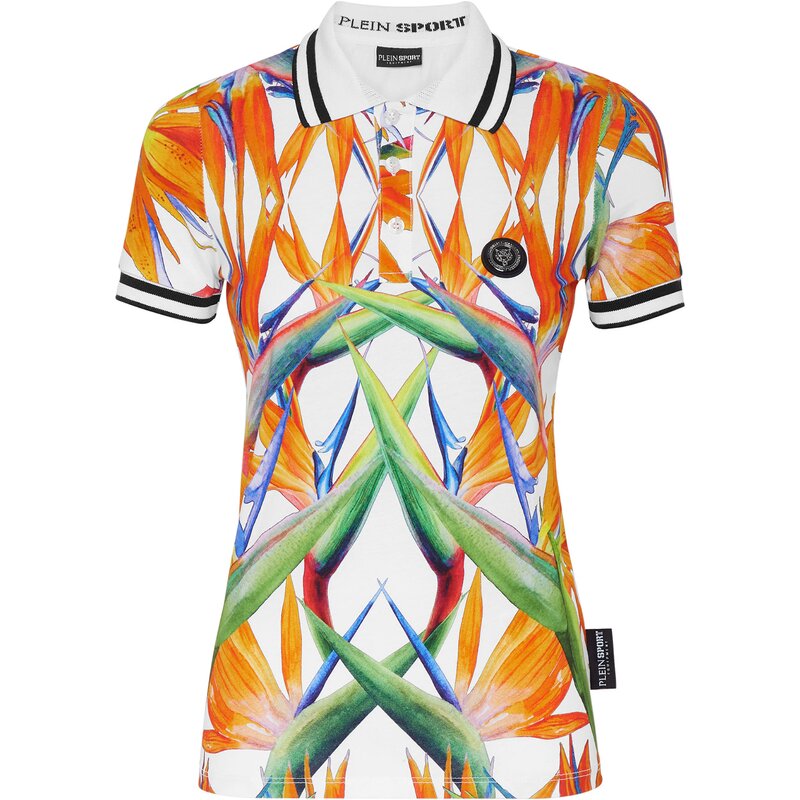 

Поло с рубашкой-поло Plein Sport, цвет wei