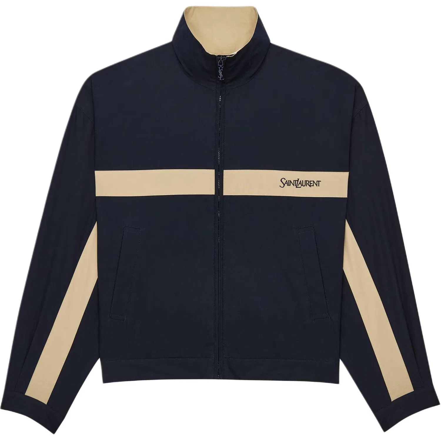 Женское пальто с воротником-стойкой SAINT LAURENT, Marine Blue