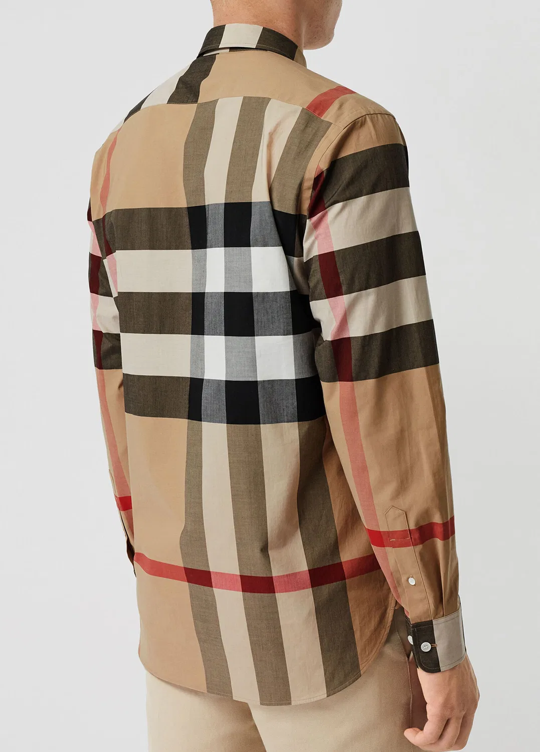 Рубашка Burberry Windsor Stretch Cotton, мужская, бежевая — фото 2