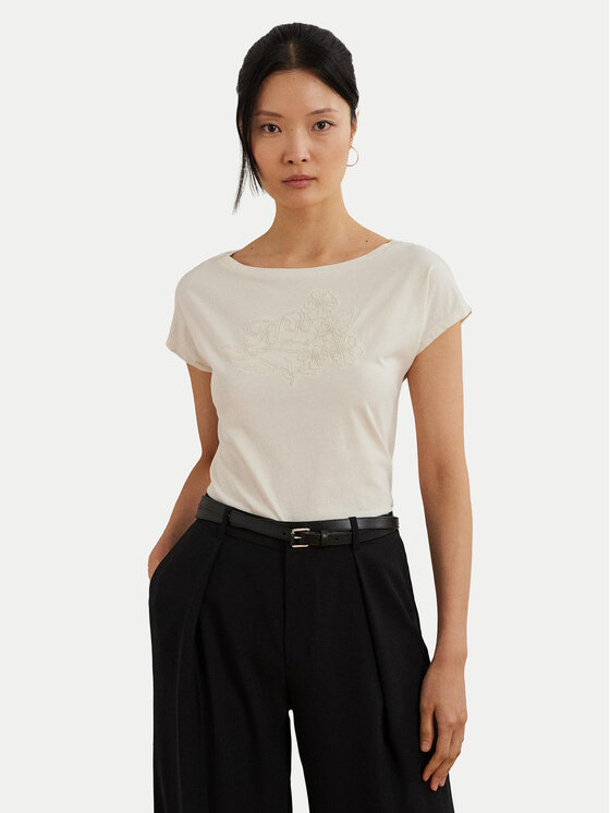 

Футболка свободного кроя 200963933001 Lauren Ralph Lauren, экрю