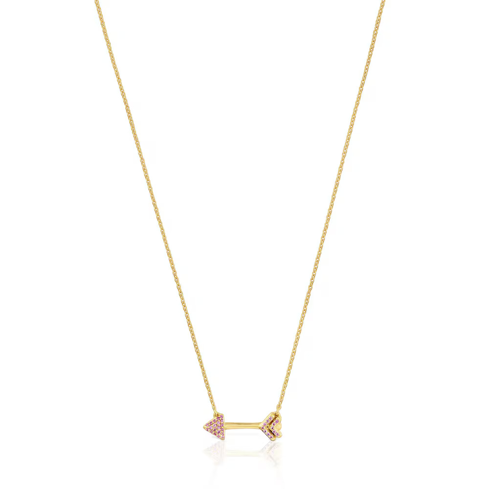 

Колье Tous Flechazo, серебро с позолотой/родолит