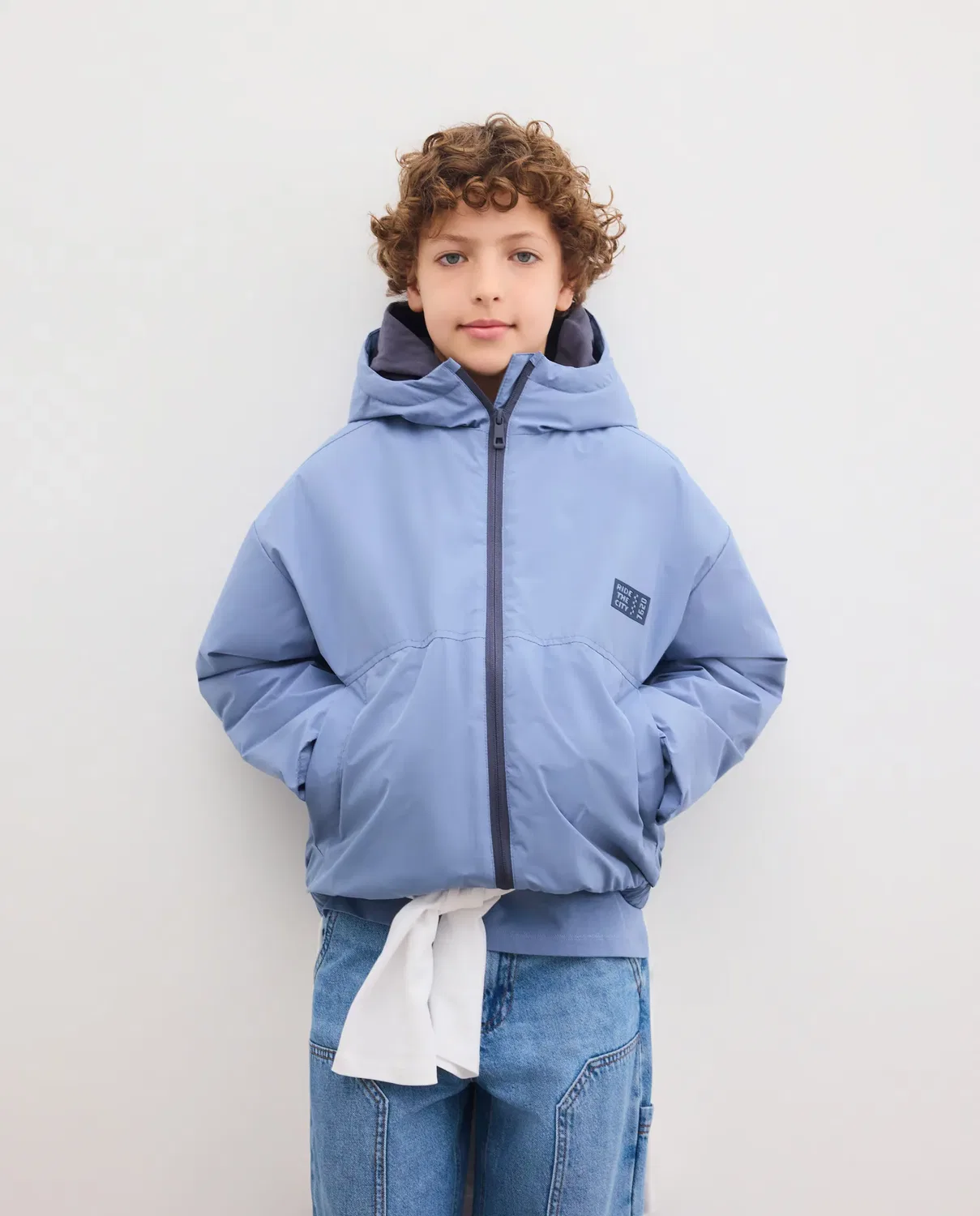 Детская куртка для мальчиков с капюшоном Kids El Corte Inglés, 400 Azul — фото 2